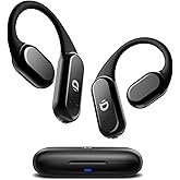 DEMICEA True Wireless Bone Conduction Earphones, OWS Open Ear Headphones with Earhooks, Bluetooth 5.3, Up to 60H Playtime with Case, IP68, AAC/SBC, for Cycling Yoga Workouts