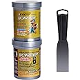 PC Products PC-Woody Wood Repair Epoxy Paste Kit with Mixing Tool, Two-Part 12 oz in Two Cans, Tan, 63320