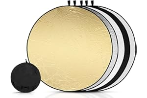 5-in-1 Light Reflector 60cm Photography Reflector with Handle, Diffuser Photography, Foldable Folding Reflector, Photo Light 