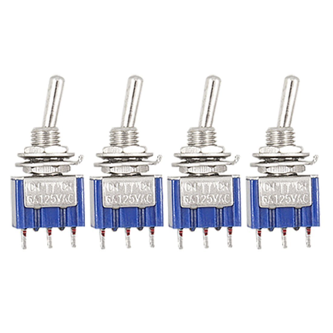 4 Pcs AC 125V 6A 3 Pin SPDT On/Off/On 3 Position Mini Toggle Switch