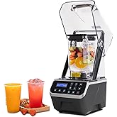 WaterElfo Professional Commercial Blender 2200W 1.58QT 51OZ Quiet Blender Brushless Motors Commercial Smoothies, Frozen Drink