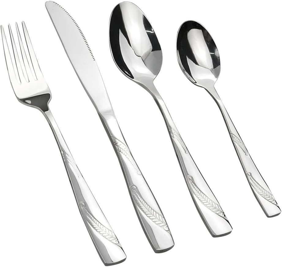 Lesbye Dinner Cutlery Sets 16 Pieces, Table Cutlery Set of 4