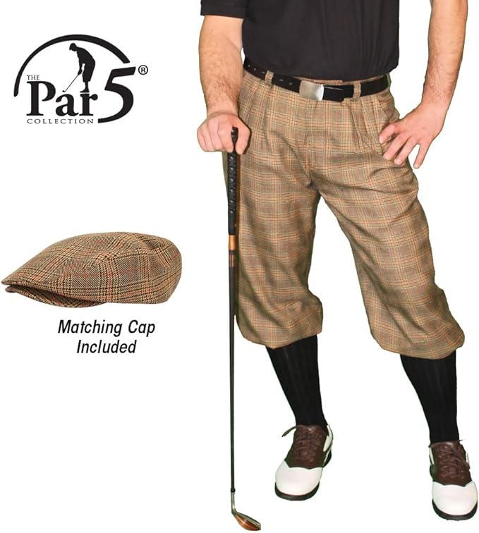 Wool Golf Knickers & Cap Mens 'Par 5' Scottsdale, Pants Amazon