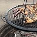Sunnydaze X-Marks Outdoor Fire Pit Grill Grate for Cooking - Round Fire Pit Grate - Steel Campfire BBQ Grill with Handles - 30-Inch