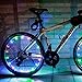 LEDMO (2 pack)Bicycle Bike Rim Lights, LED String Light Colorful Bicycle Bike Wheel Rim Copper Wire Starry Light - Battery
