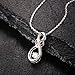 Caperci Diamond Accent Infinity with Heart Pendant Necklace in Sterling Silver and Rose Gold Plated