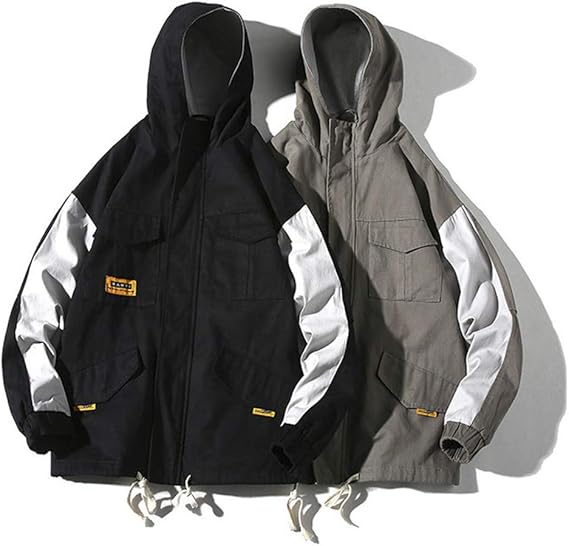 Amazon 春服 メンズ ジャケット コート メンズ トップ 服 上着 おしゃれ フード付 長袖 無地 ゆったり 学生 カジュアル ジャンパー 大きいサイズ メンズファッション M 3xl コート ジャケット 通販