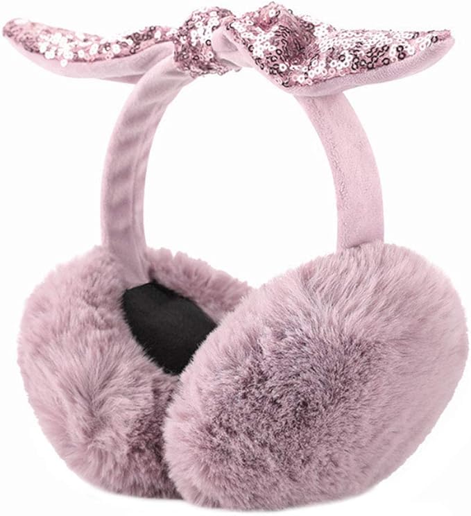Lusofie Paraorecchie Invernali Unisex In Peluche E Pelliccia Artificiale, Morbidi E Pieghevoli, Per Uomo E Donna, Grigio - 2