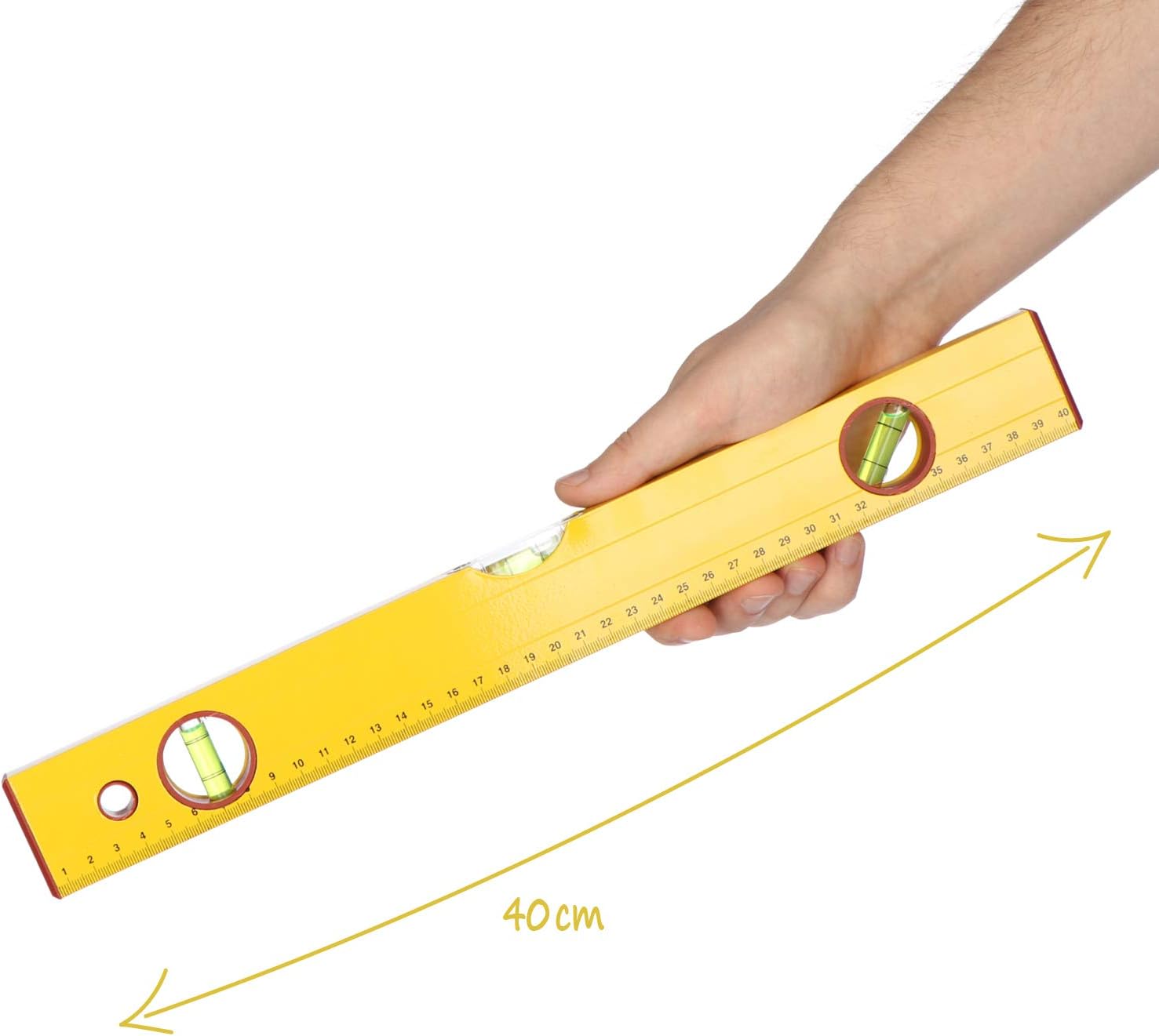 com-four® 2x spirit level made of aluminum – metal spirit level 40 cm ...