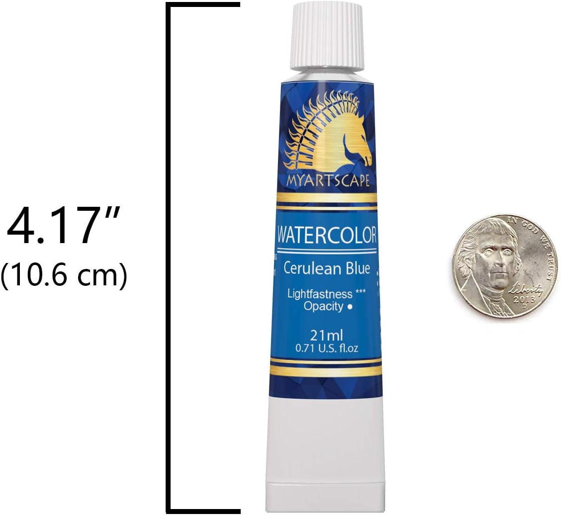 Myartscape Watercolor Paint Set, 12 x 21ml Tubes, Lightfast, Highly Pigmented, Vibrant Colors, Fade Proof - Image 3