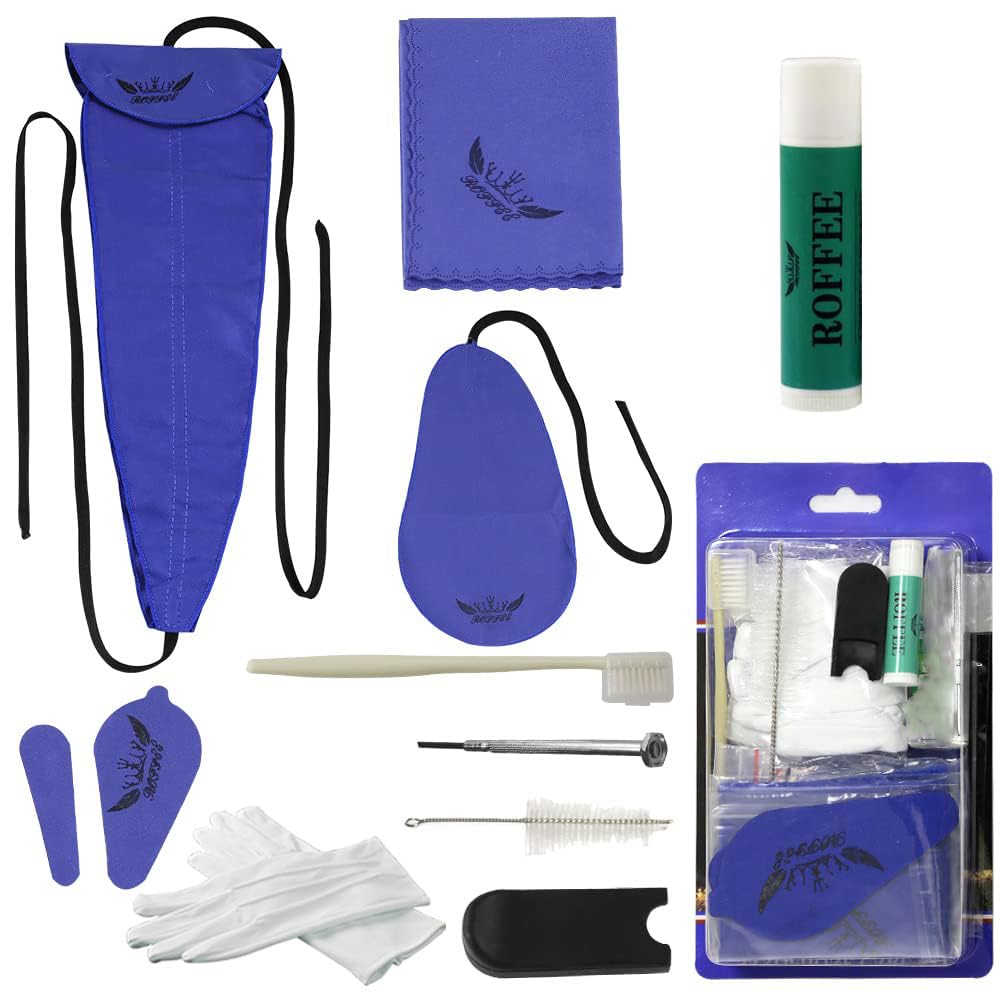 Saxophone Sax Care Cleaning Kit,Maintenance Kit,Cork Grease,Swab,Cleaning Cloth,Thumb Rest,Mouthpiece Brush and More