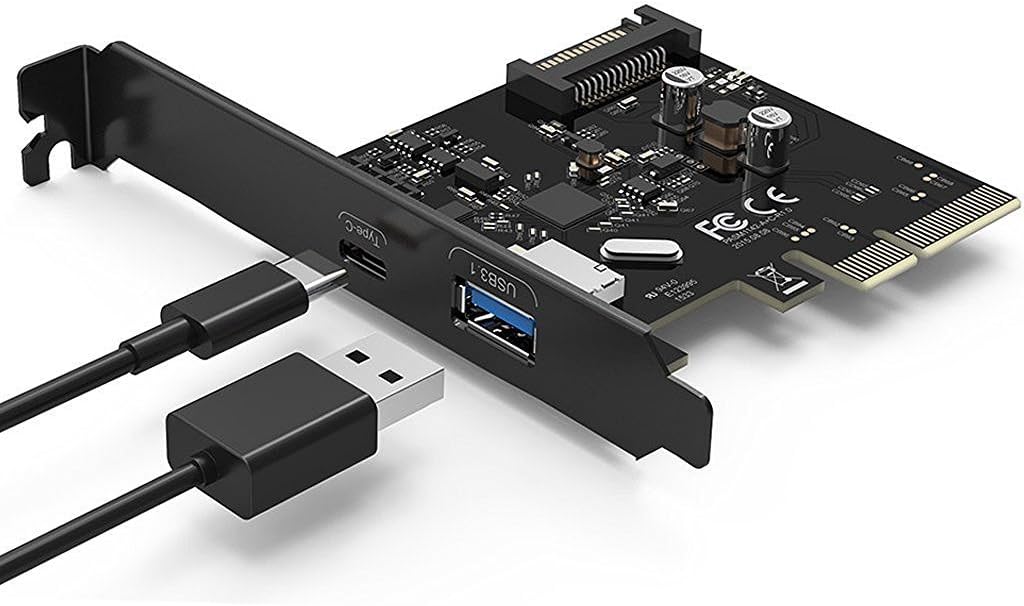 [Type-C PCI-e Express Card] QICENT USB PCI-e Express Card for PC 1*Typ C&1*USB 3.1