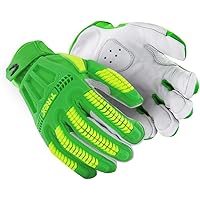 MAGID TRX743 Windstorm Series Impact Gloves | ANSI A6 Cut Resistant Hi-Viz Safety Work Gloves with Cool Mesh Venting…