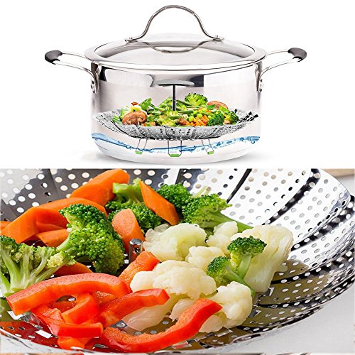Instant Pot Vegetable Steamer Basket for 6, 8 Quart, Instant Pot Accessories, Stainless Steel Steamer Food, Veggie Steamer Insert for Pressure Cooker, Compatible Steamer Basket Accessories