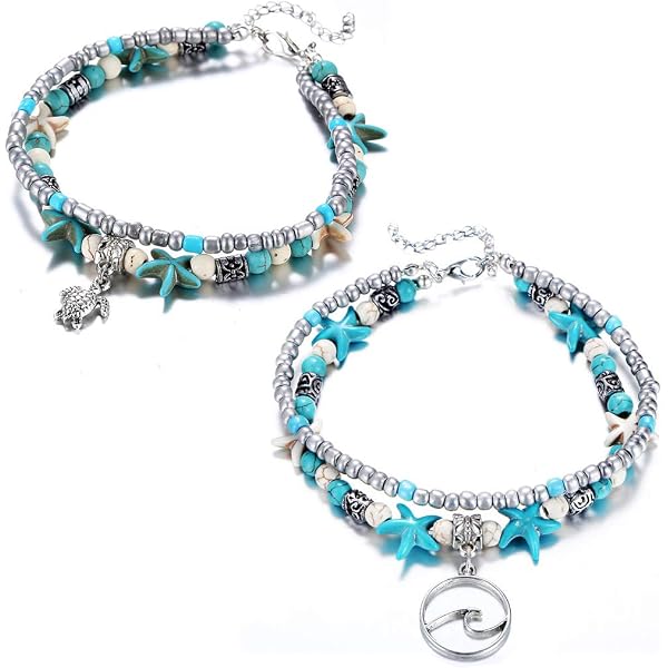 Bracelet De Cheville En Perles De Riz - Bohème Coloré, Taille Ajustable, Pour Femme, Plage, Fête