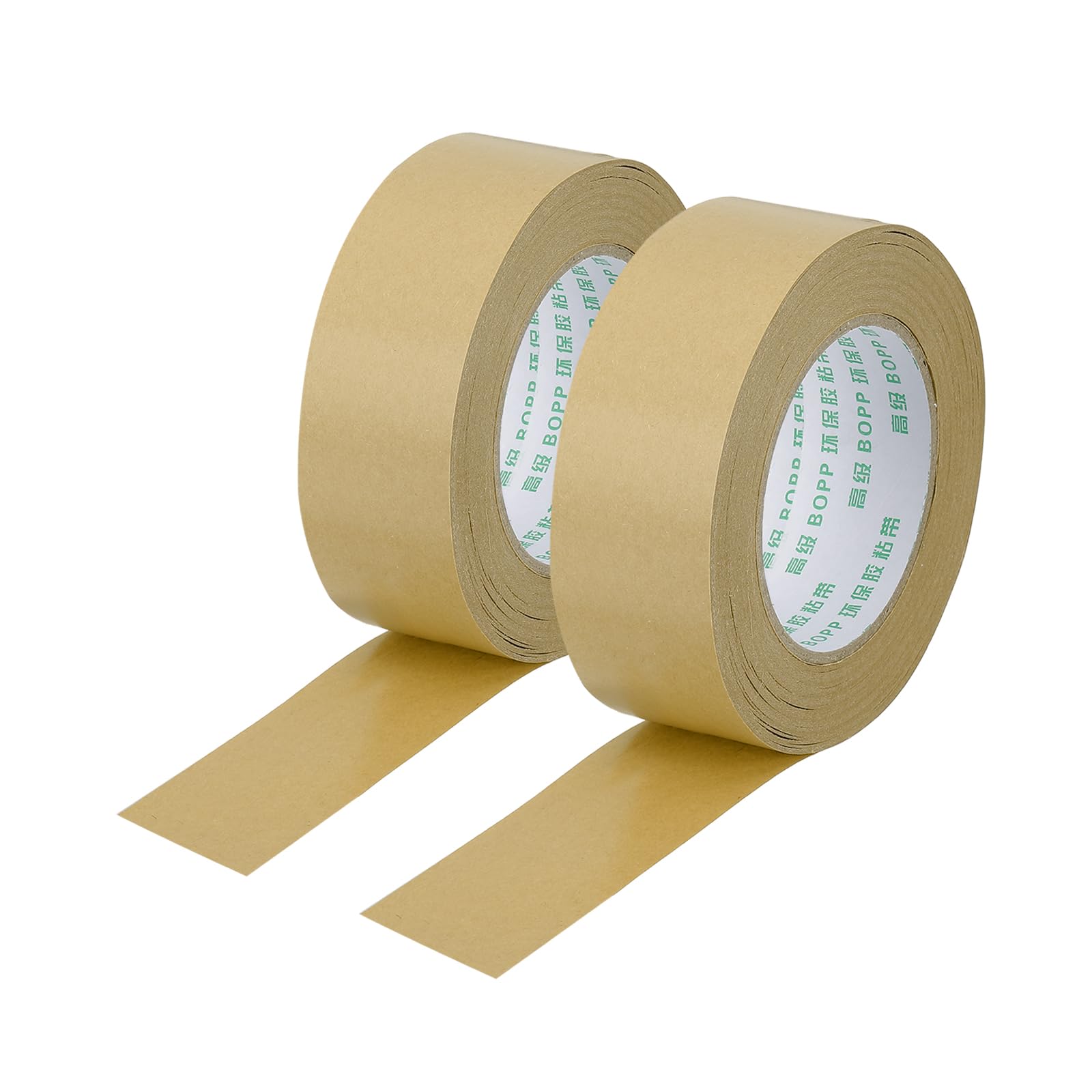 PATIKIL 1.6" x 55 Yards Brown Packing Tape, 2 Roll Heavy Duty Kraft Tape Paper Gummed Tape for Sealing Cardboard Carton Boxes, Shipping, Moving, Masking