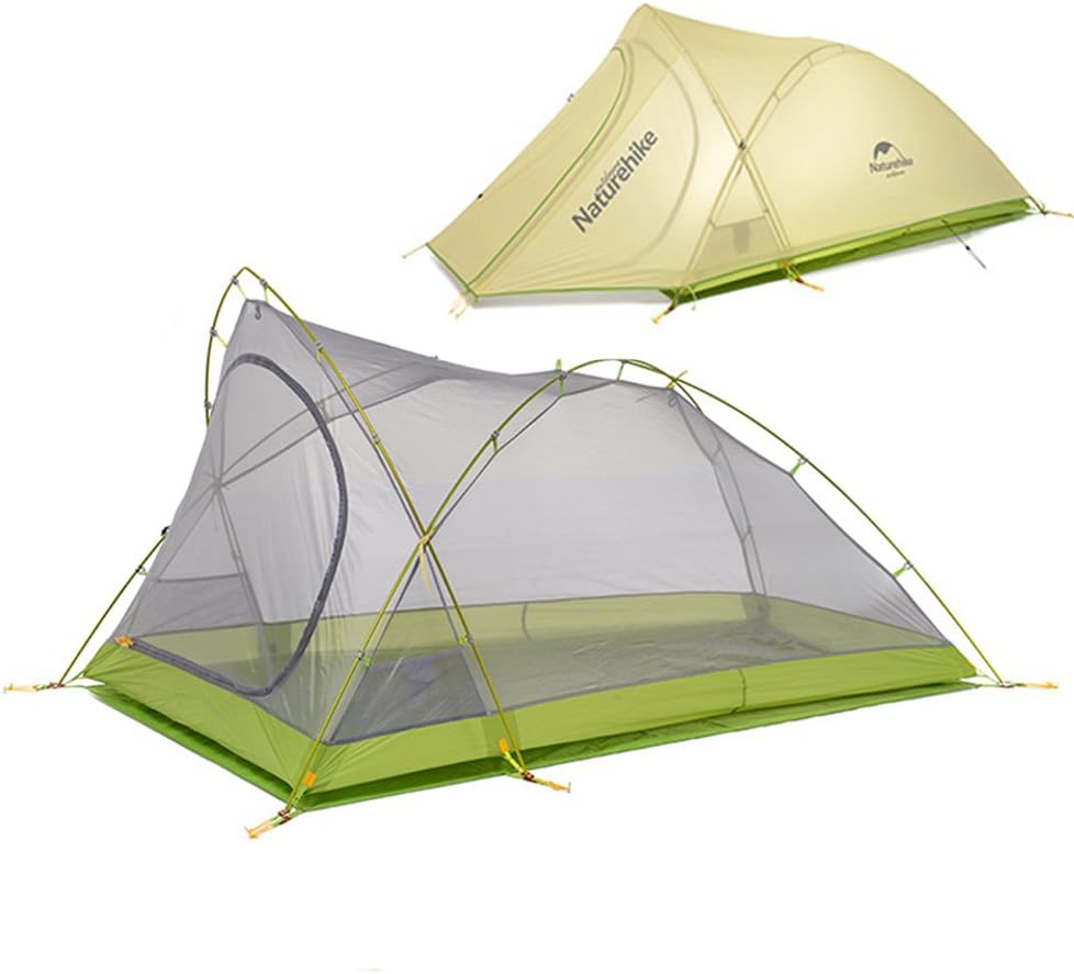 Naturehike Ultralight 2 Person 3 Season Tent Mountaineering Double Layers Rainproof Tent for Camping Mountaineering Hiking Travel