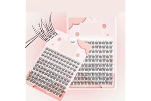 10 Rows Single Pair Dense Eyelashes, Cluster Design, C Curl, Large Capacity, Reusable, Suitable for Beginners