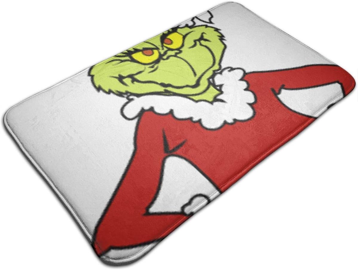 Grinch Stole Christmas Memory Foam Bath Mat - Non Slip Absorbent Rug Carpet for Indoor/Outdoor/Frontdoor/Bedroom/Livingroom/Kitchen