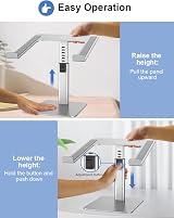 Babacom Laptop Stand Aluminum 8-Height Riser 10-16 Inch Notebooks Silver view 3