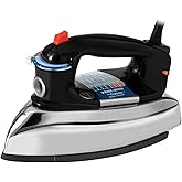 BLACK+DECKER The Classic Iron, F67E-T, Aluminum Soleplate, Steam or Dry Ironing, 7 Temperature Settings, Anti-Drip