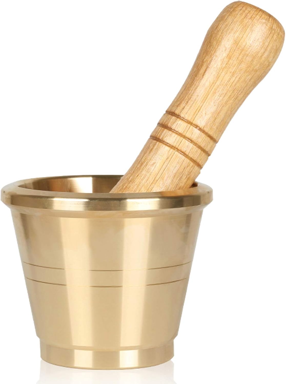 Pestle and Mortar Set and Brass Mortar Pestle with Durable LongLasting Easy Cleaning Design for