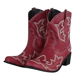 Hbeylia Cowboy Boots For Women Vintage Embroidery