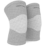 ProFitness Bamboo Knee Sleeve for Joint Pain Improved Circulation Compression – Effective Support for Running, Jogging,Workout, Walking, Hiking and Recovery (Small, Gray)