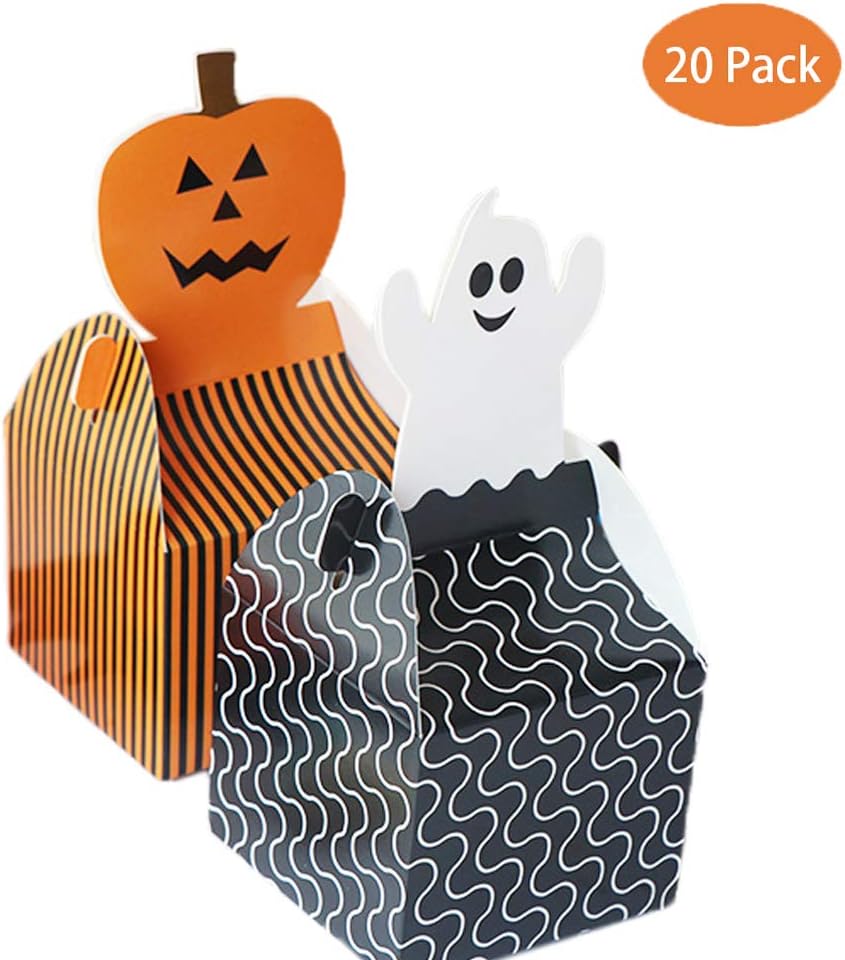 Halloween Favor Candy Boxes Set,20Pack Treats Gift Cookies Wrap Boxes Halloween Party Decorations