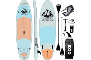 Roc Inflatable Stand Up Paddle Boards with Premium SUP Paddle Board Accessories, Wide Stable Design, Non-Slip Comfort Deck for Youth & Adults