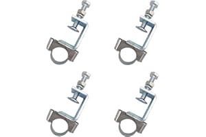 BOLWHAO 4Pcs I Beam Cable Clamp for Pipe, Galvanized Steel Conduit Hanger with Beam Clamp Conduit Cable Hanger Ring Fit for 1