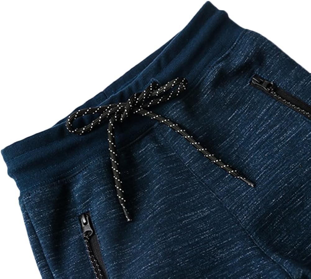 KISBINI Big Boys Cotton Sweatpants Sweats Athletic Pants for Children Navy 8T: Clothing