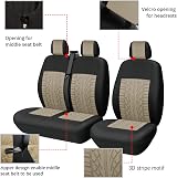 TOYOUN Van Seat Covers Universal Fit 2+1 Beige Driver Passenger view 4