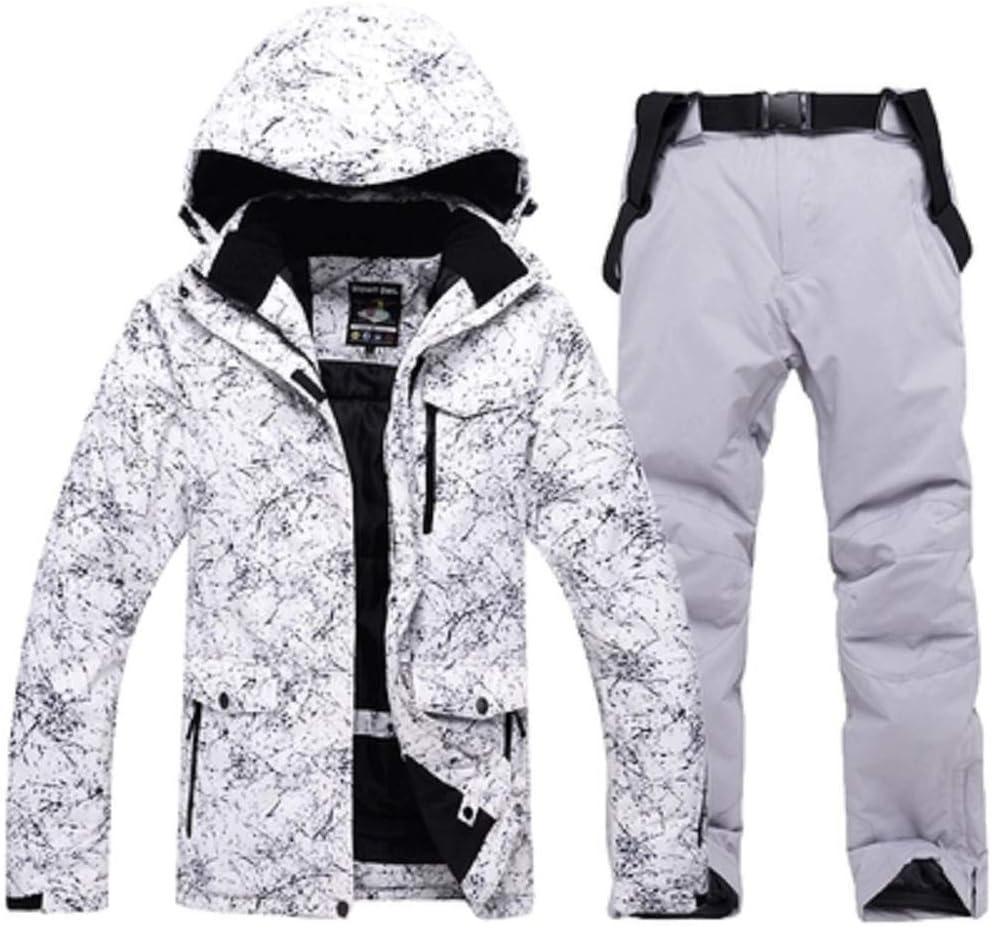 Fashion Women's High Waterproof Windproof Snowboard Colorful Printed Ski Jacket and Pants