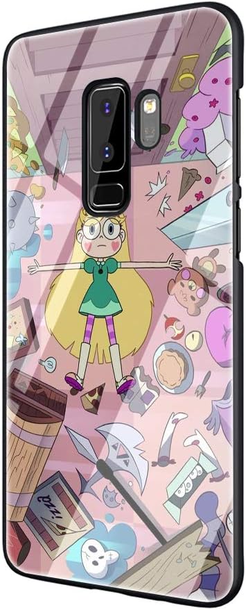 Amazon Com Star Vs The Forces Of Evil Tempered Glass Tpu Black Cover Case For Samsung Galaxy S7 Edge S8 S9 S10 Plus G8 For Galaxy S8 Plus
