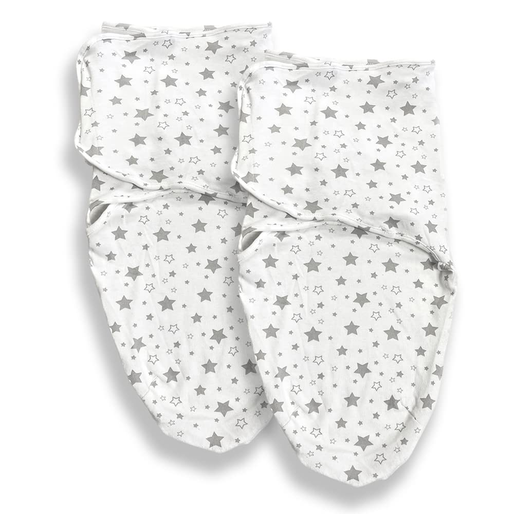 Callowesse 100% Cotton Newborn Swaddle 0.5 TOG – Adjustable Baby Swaddle Wrap, Baby Essential – Starry Night Pack of 2