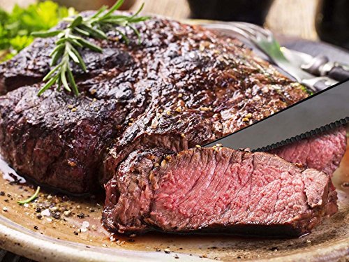 Steak Knife Set, Onlycooker Heavy Duty Knives Stainless Steel 6 Piece 9-inch Table Flatware Silverware Dishwasher Safe Use for Home Kitchen or Restaurant (Black) - Thumbnail 6