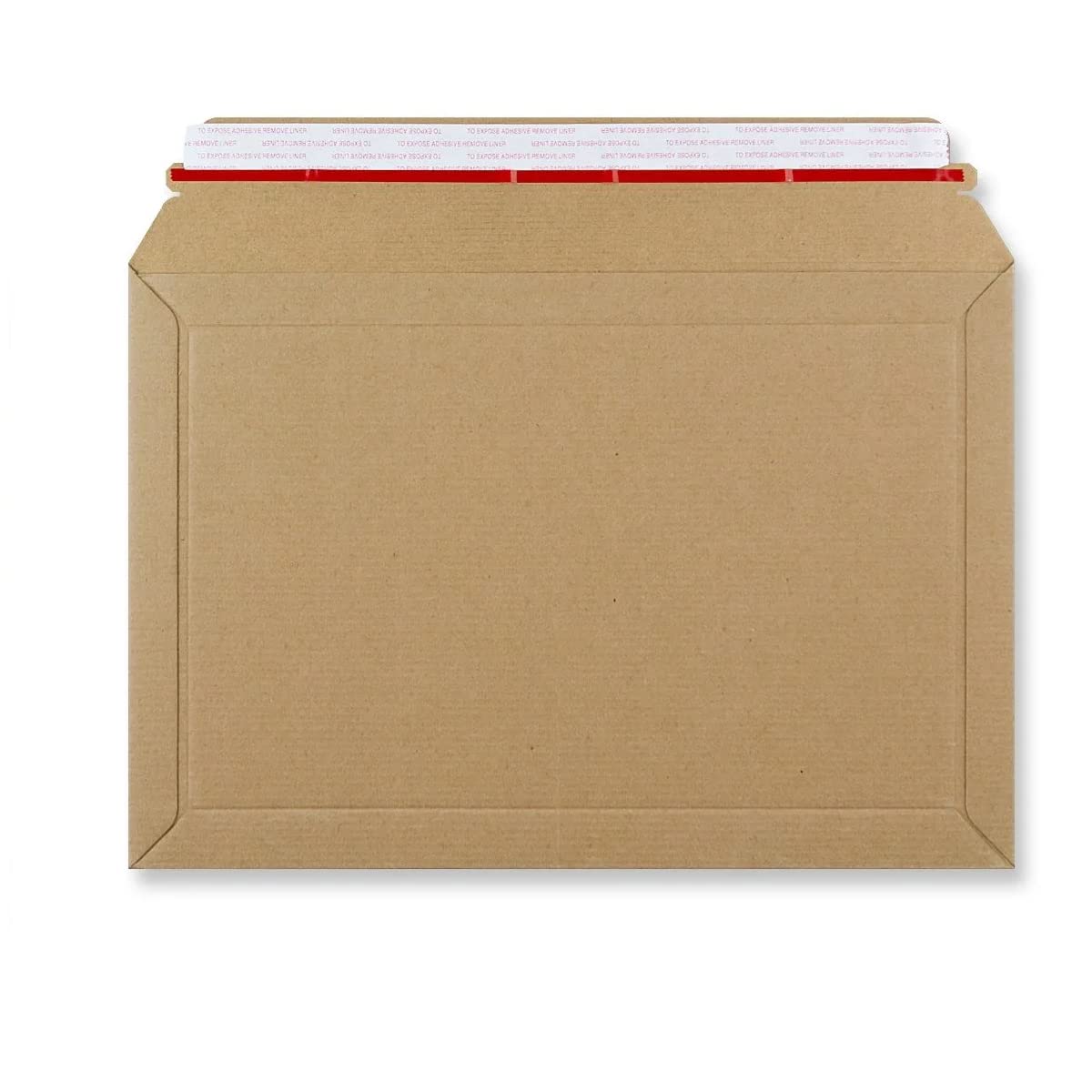 [Pack of 25] Greener Route ™ C5+ (A5+) Corrugated Capacity Book Mailers -Rigid Cardboard Envelopes 194x292mm, Heavy Duty 400gsm, Peel and Seal, Rip and Strip Open, RM Large Letter (25)