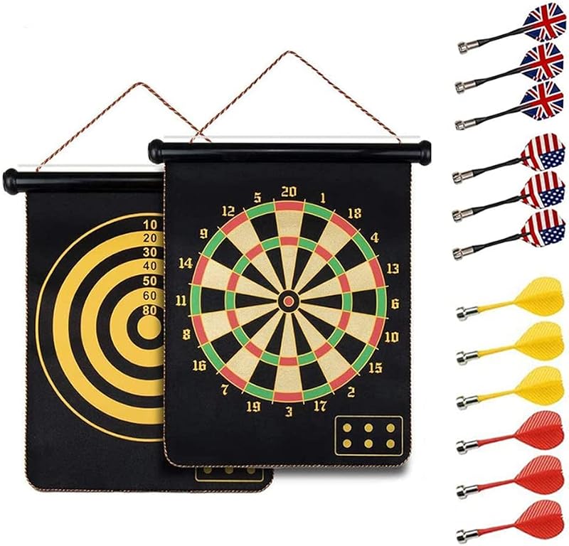 HelaCueil Magnetic Safe Dartboard Ø38cm 12 Darts Family Fun Indoor Outdoor