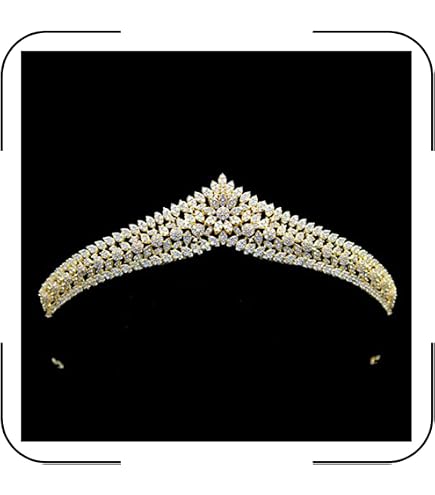 Amazon.com : Aoligrace 5A Cubic Zirconia Small Wedding Crowns for
