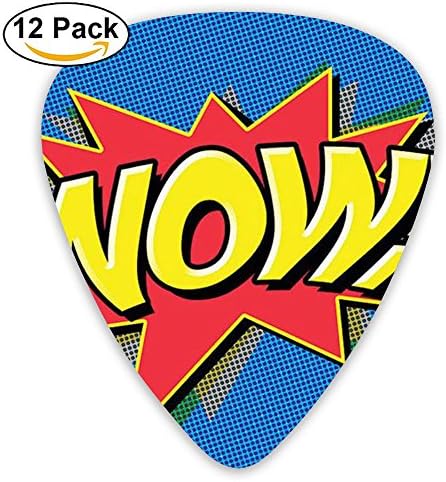 Yenba Boom Wow Thin Acoustic Medium Guitar Picks (12-Pack) Girls Pink 0.46/0.71/0.96 Mm Guitar