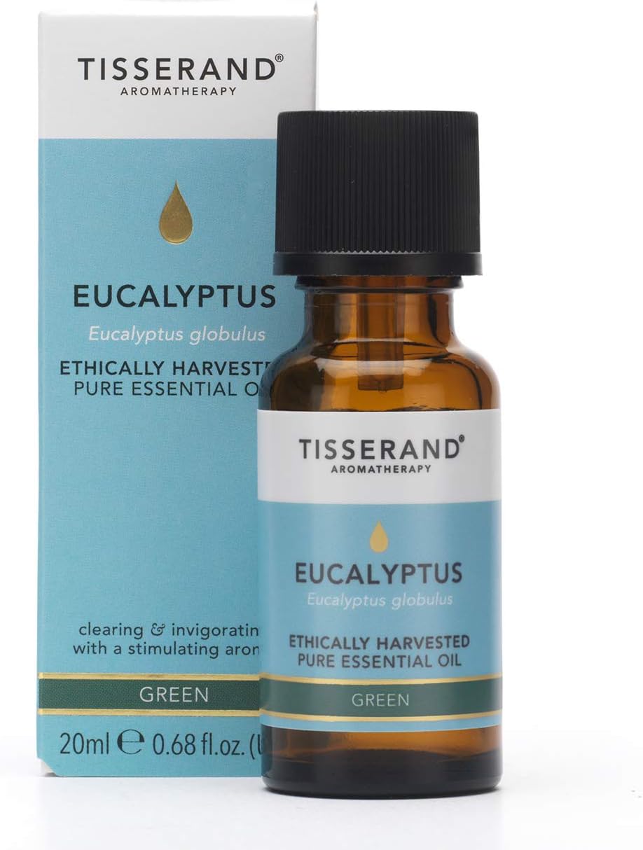 Tisserand, Eucalyptus, Ethically Harvested, 100% Natural Pure Essential Oil, Massage Oil for Aromatherapy Skin, and Diffuser