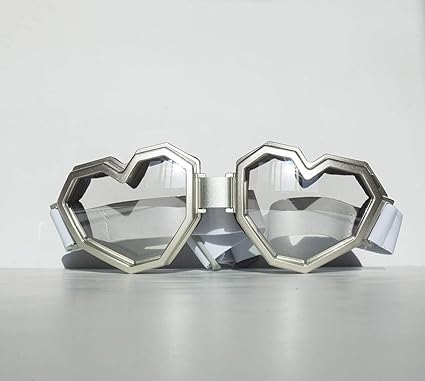 heart shaped ski goggles