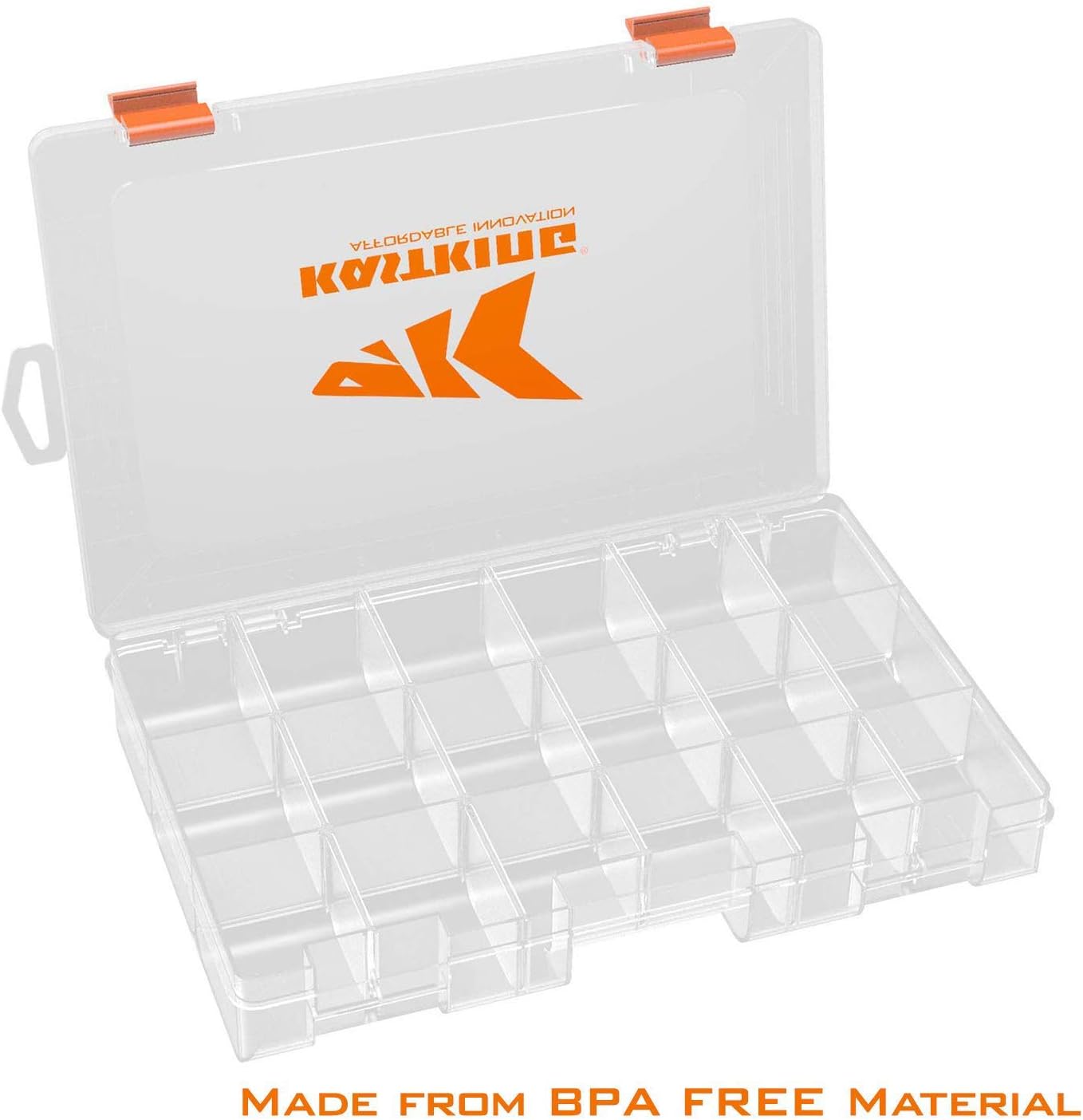 KastKing Tackle Boxes, Plastic Storage Organizer Box with Removable Dividers, 3600 Tackle Trays, Parts Box, 10.8x7.25x1.65 Inches (Pack of 4): Sports & Outdoors