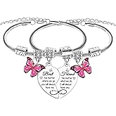 Nfyxcaz 2PCS Friend Bracelet for Women Friendship Gifts Butterfly Charm Heart Matching Bracelet for Friend Christmas Birthday Gifts for Besties