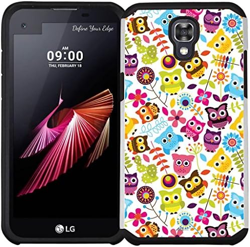 LG X SCREEN Case - Armatus Gear (TM) Slim Hybrid Armor Case Protective Phone Cover for LG X Screen (K500 / K500Y) - Colorful Owls