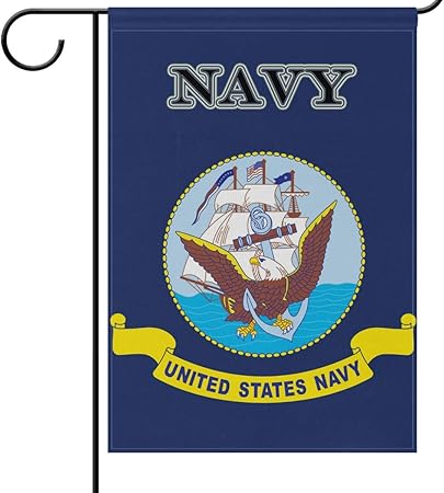 Amazon Com Wamika Us Navy Flag Garden Flags 12 X 18 Double Sided