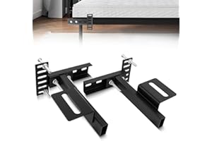 MLOHASING Heavy Duty Headboard Bracket Kit, Universal Bed Frame Stabilizer with Extra Thick Steel - Noise Free & Wobble Proof, Easy Install, Fits Twin Full Queen King Size, Powder Coated Black