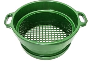 ASR Outdoor DEEP Stacking 1/2" Classifier Screen with Handles, Heavy Duty 5 Gallon Plastic Sifting Sieve