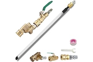 Lucstar Radiator Cleaning Wand, (40"wand+Coupler+Valve Switch), Radiator Genie Water Air Cleaning Wands,Radiator Flush And Cleaner Tool,Home Car Truck Power Washer Wand,Gutter Cleaning